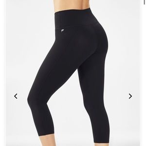 Fabletics high waisted black Capri leggings (XXS)